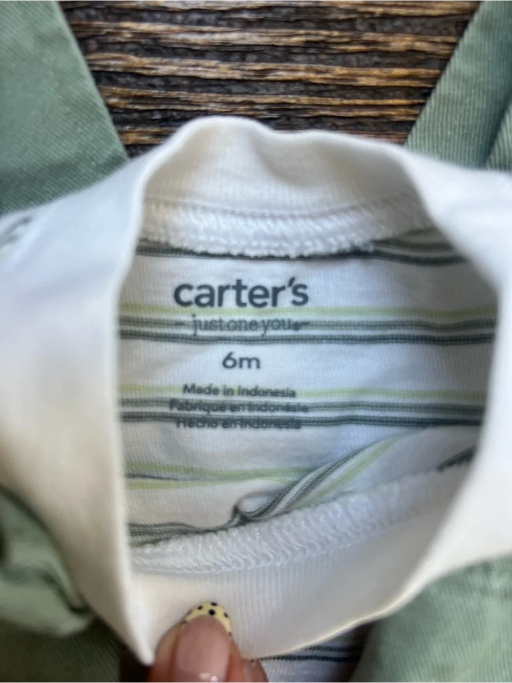 Sage Green Baby Overalls with Bear Patch